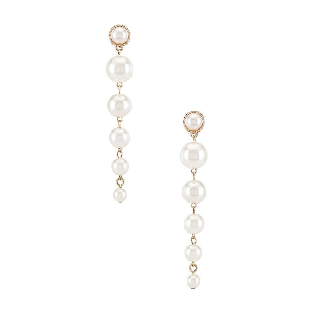 SHASHI Pearl Drop Earrings Gold & Pearl Womens Size OS